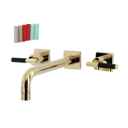 Kingston Brass KS6022CKL Wall Mount Tub Faucet, Polished Brass KS6022CKL